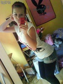 Lusty teen is stretching